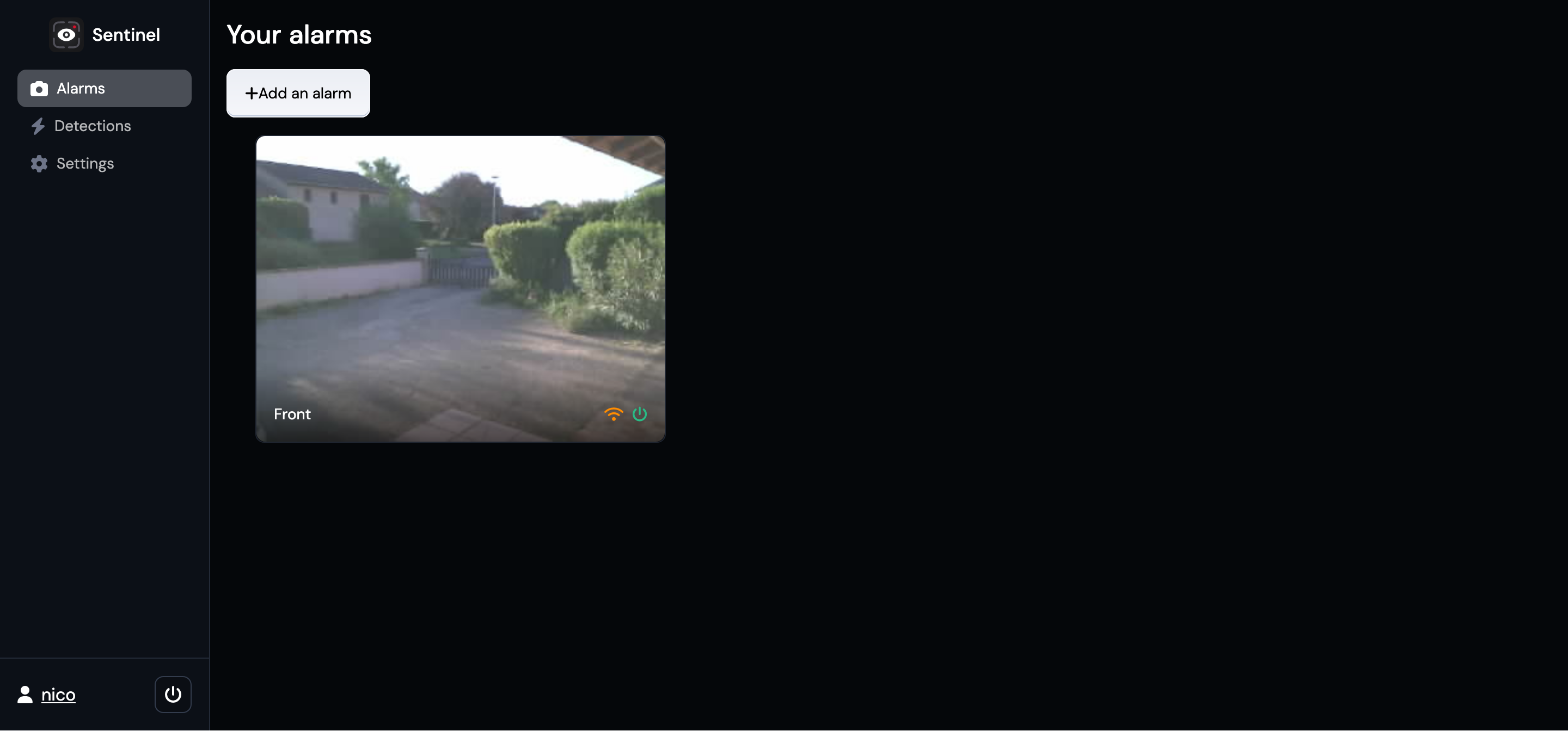 Image Page liste alarmes